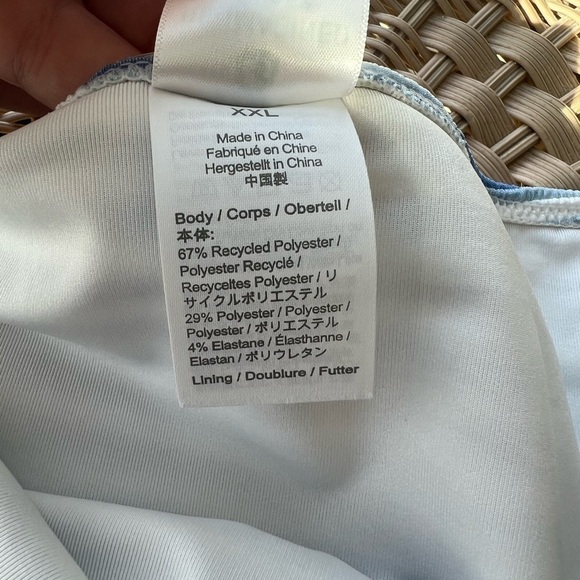 NEW J.Crew Blue White Ottoman Striped Ribbed Cheeky Bottom Swim XXL BF210 - Picture 11 of 15